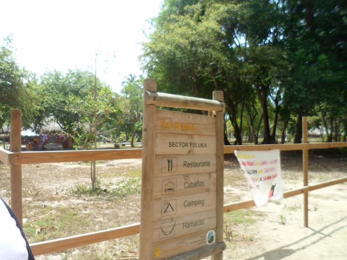 sector yuluka en parque tayrona